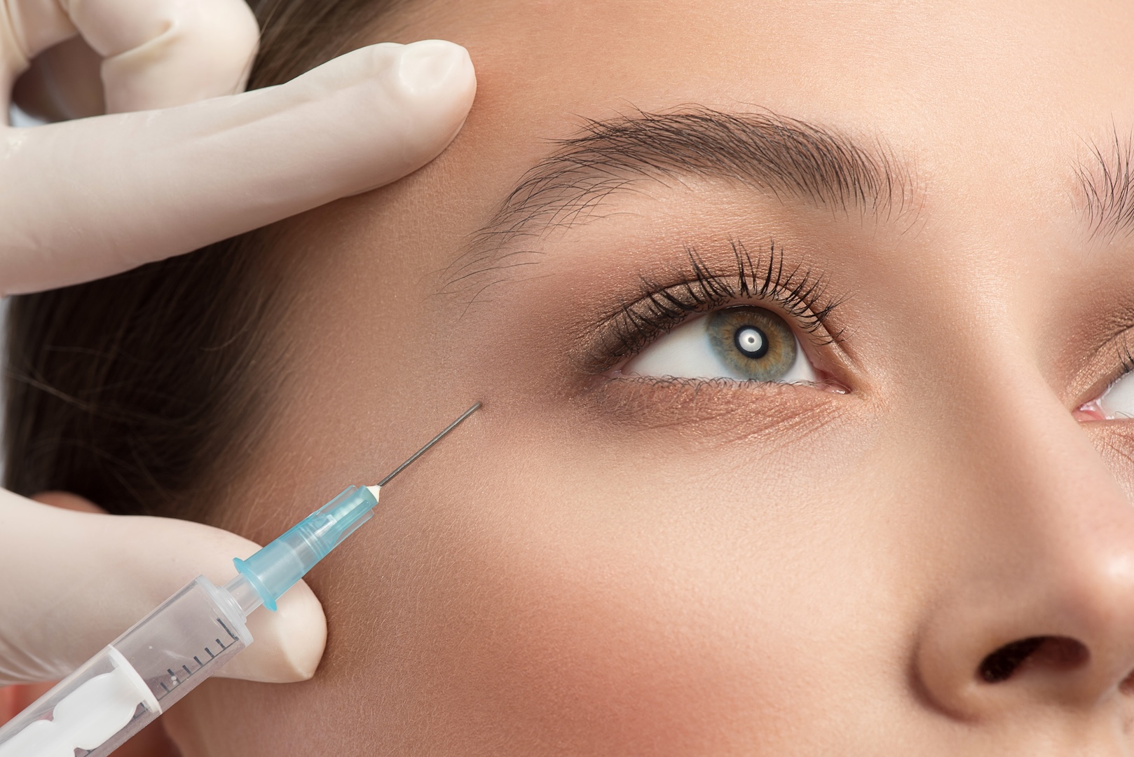 injection happening near eye
