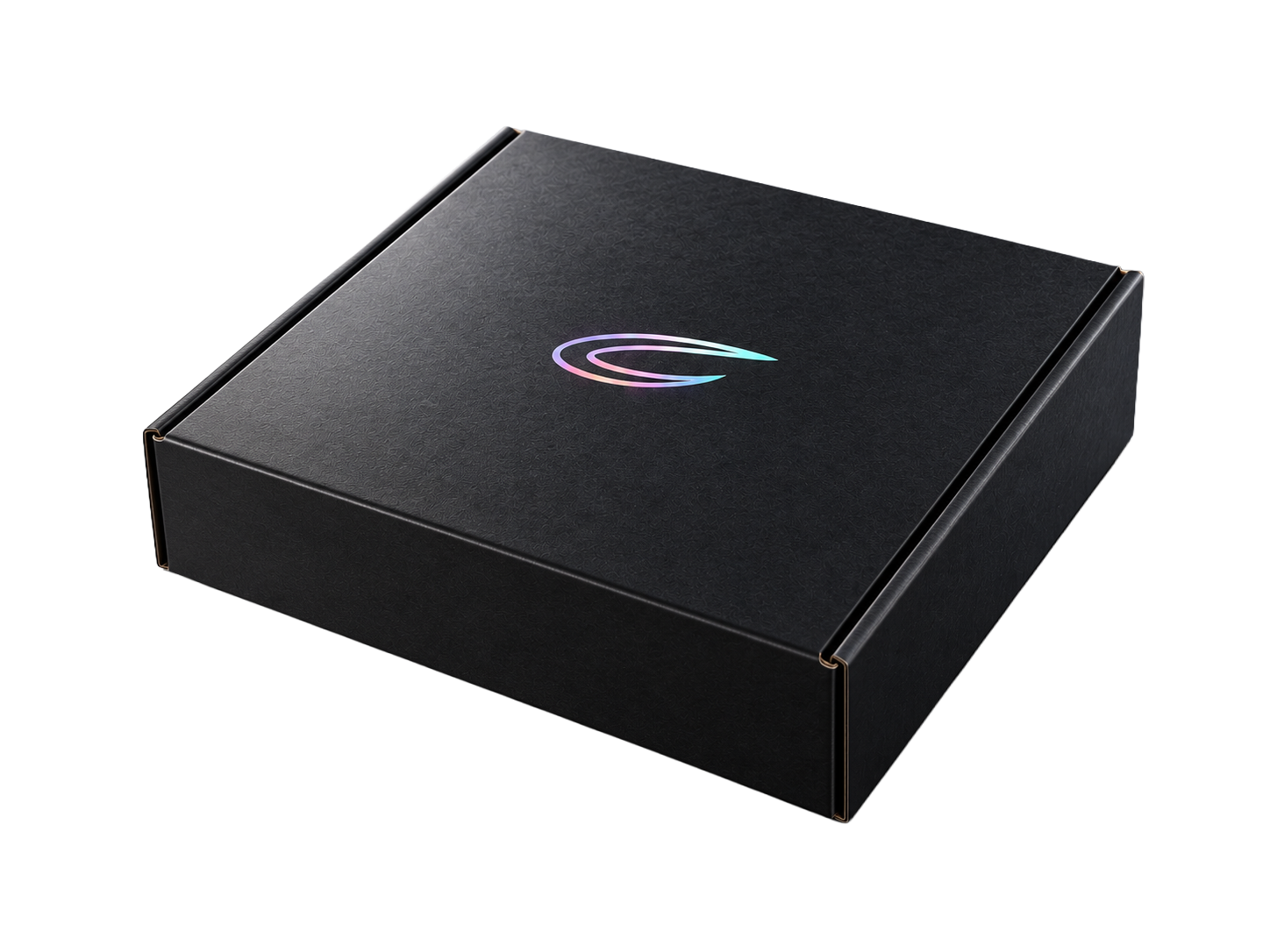 The EL GHOST BLACK BOX, closed, on a dark surface