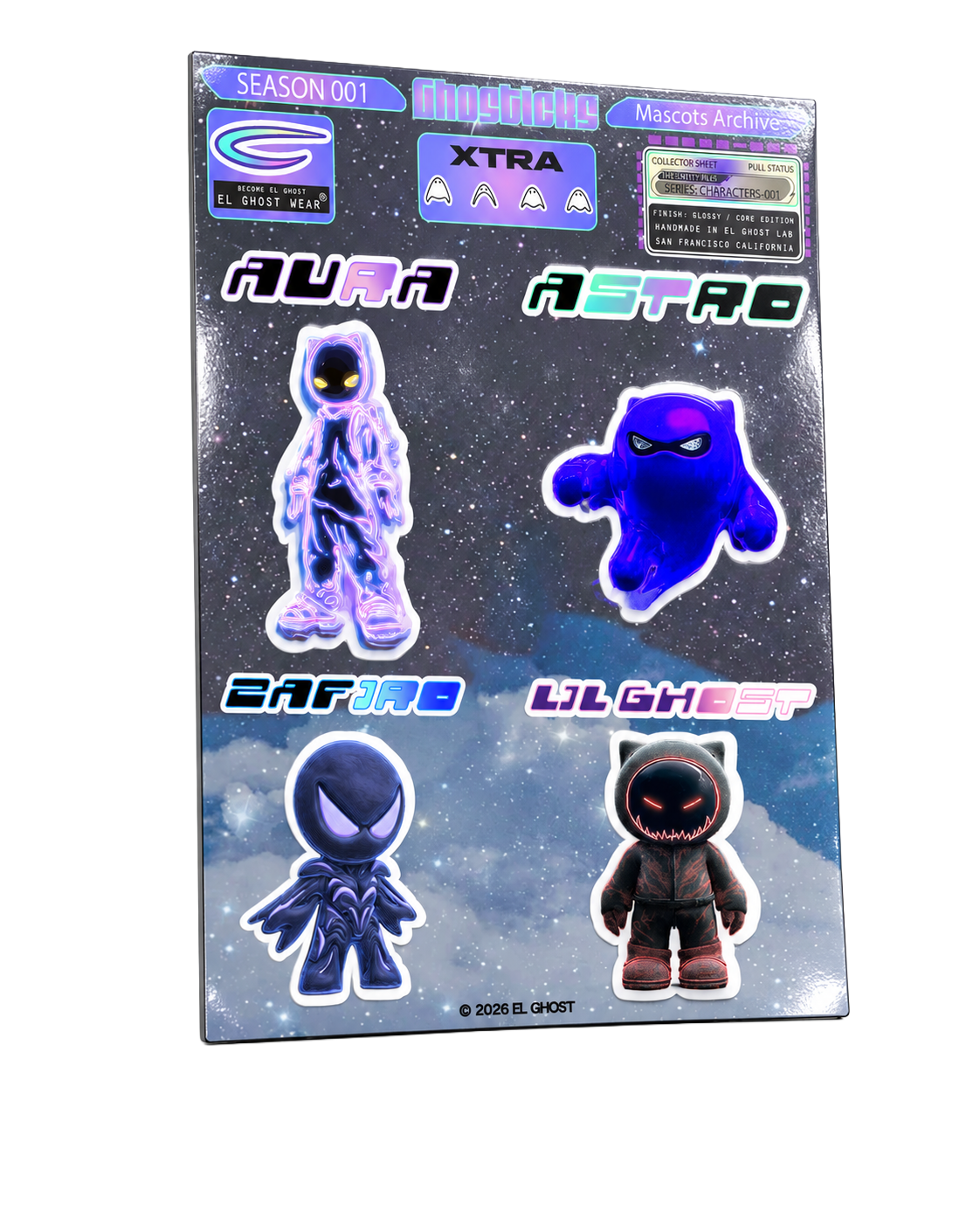 Ghosticks sticker sheet