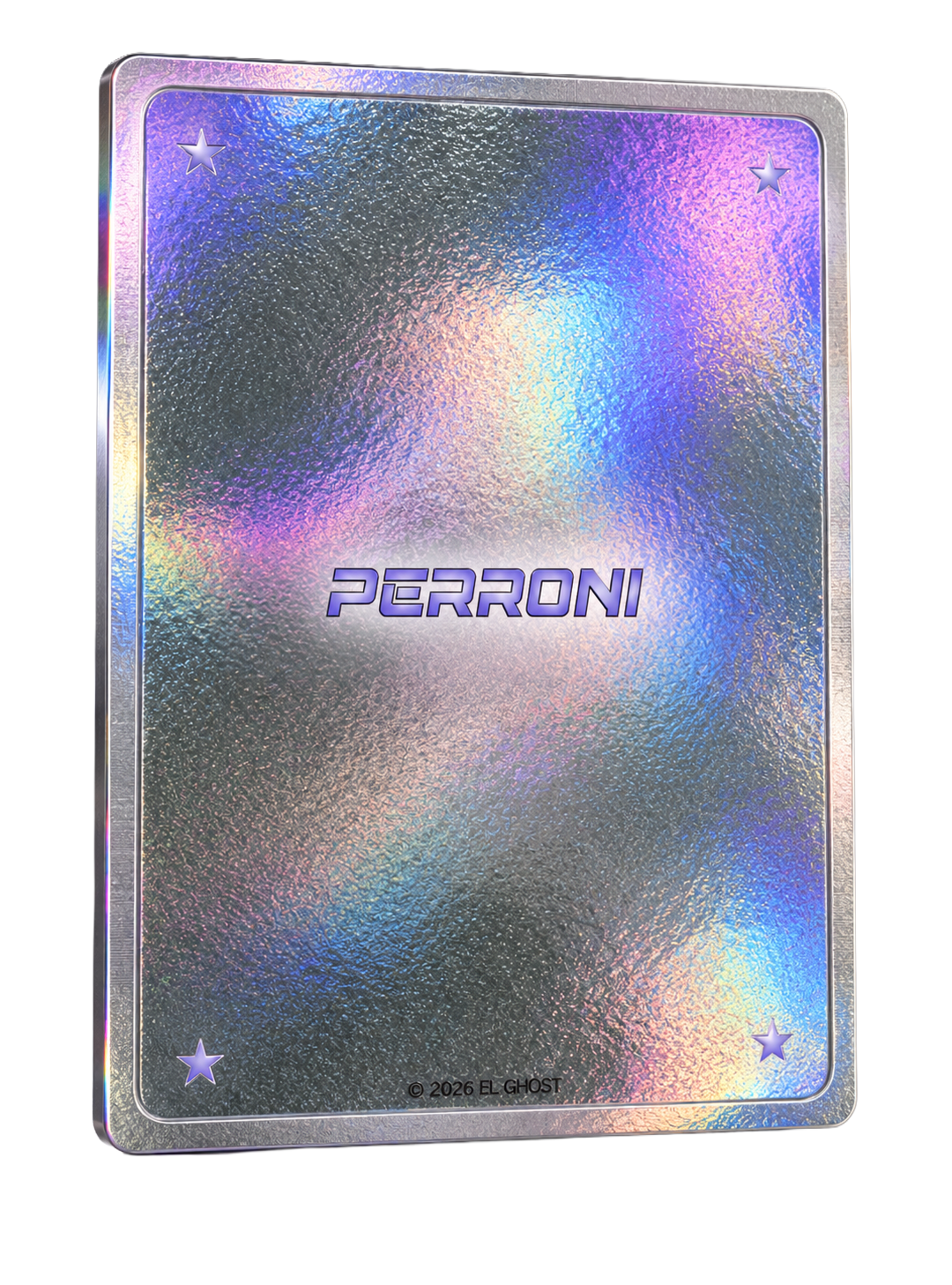 PERRONI collectible card, holographic back