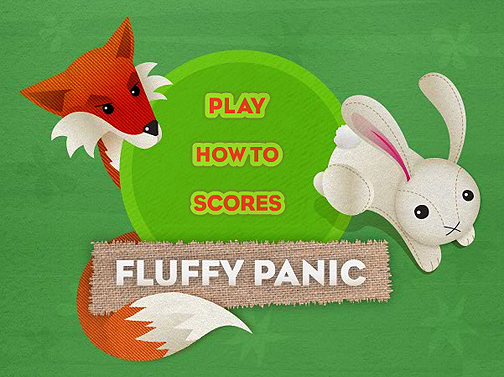 Character and game design for Fluffy Panic, a promotional digital card for Fluid HK