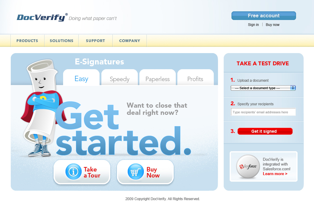 Website design for DocVerify