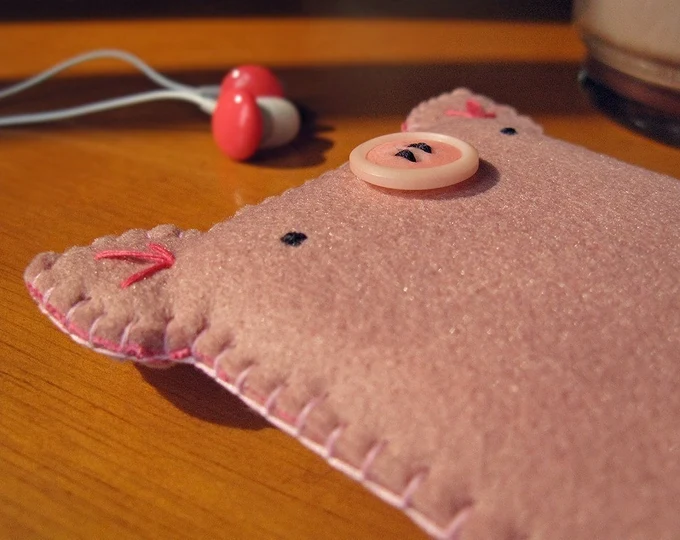 iPhone cozy in a pig shape