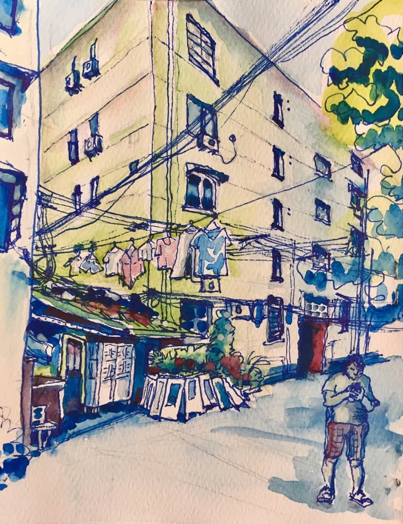 Shanghai alley 4 - urban sketch shanghai