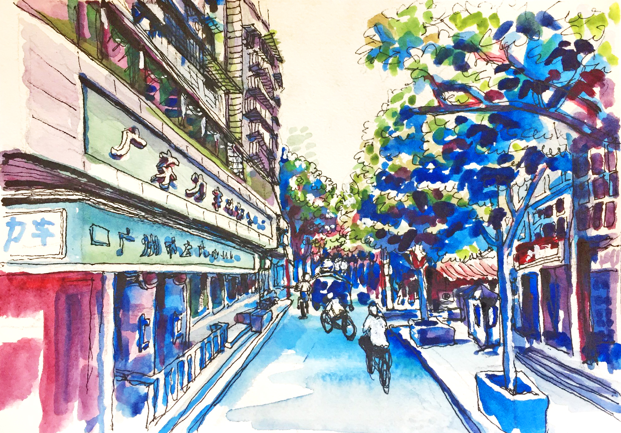 Wuyangcun - urban sketch guangzhou
