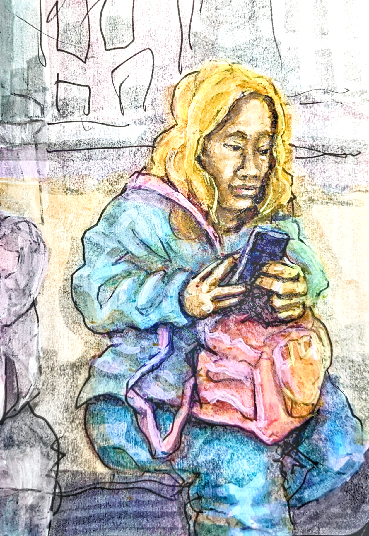 this is a jamaica center-bound e express train.