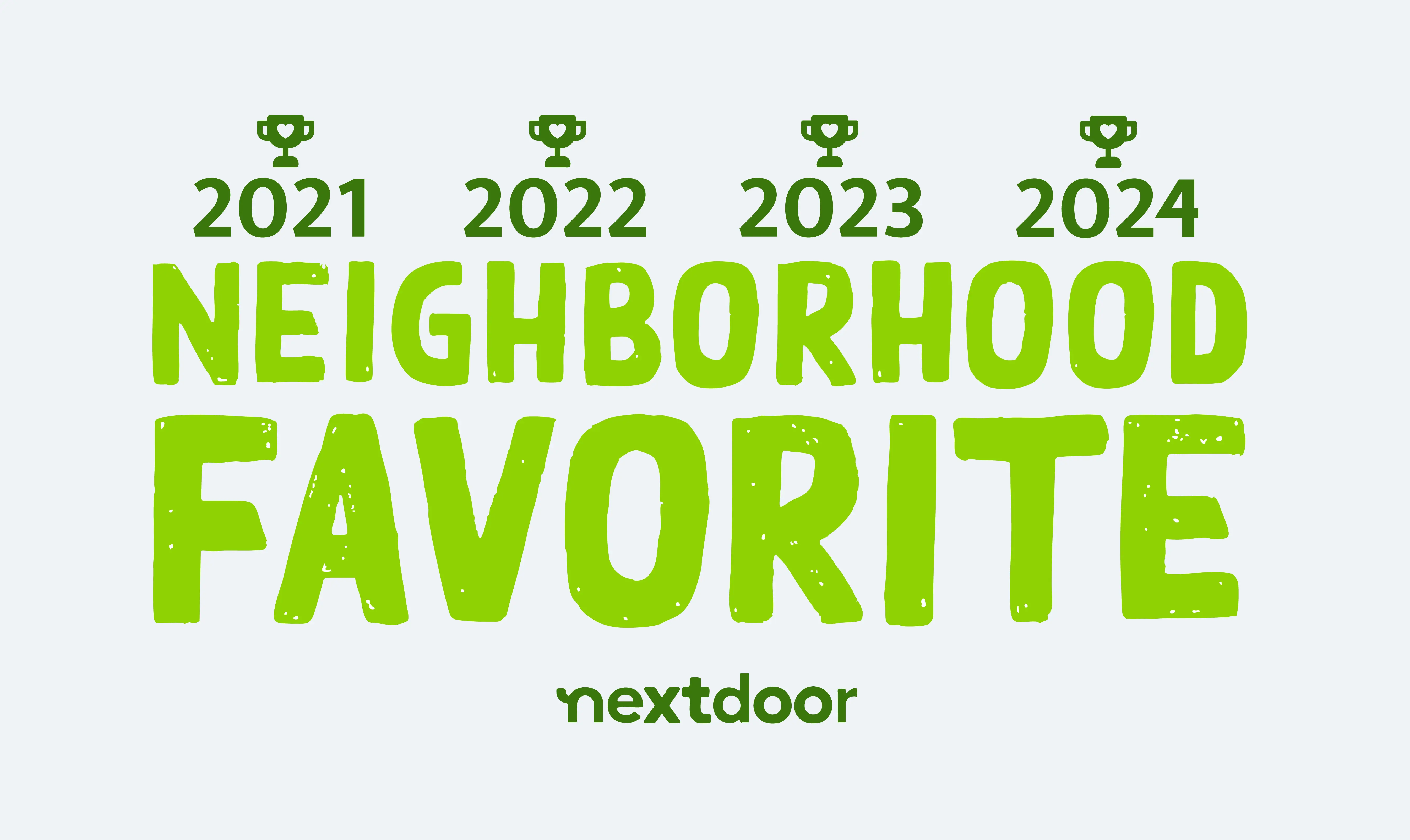 Neighborhood Favorite badge for years 2021-2025.