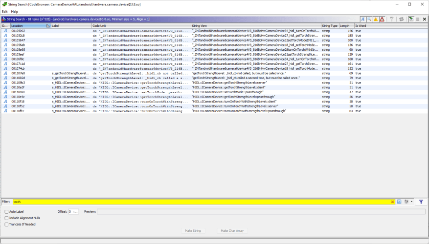 Flashlight brightness settings