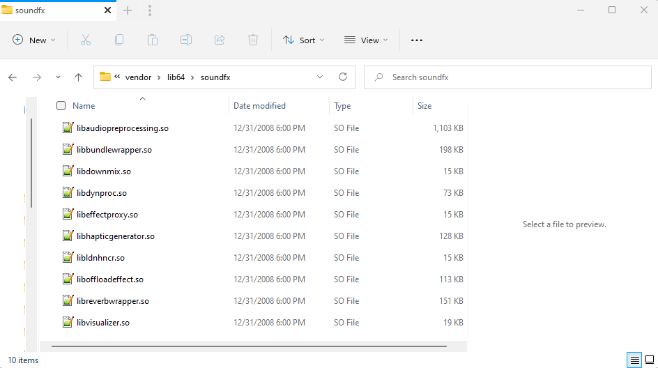 Directory with native libraries