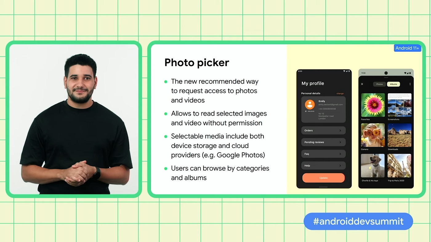 Android photo picker updates