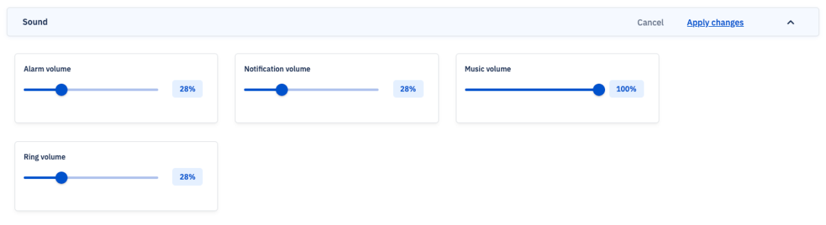 Beep quick action screen