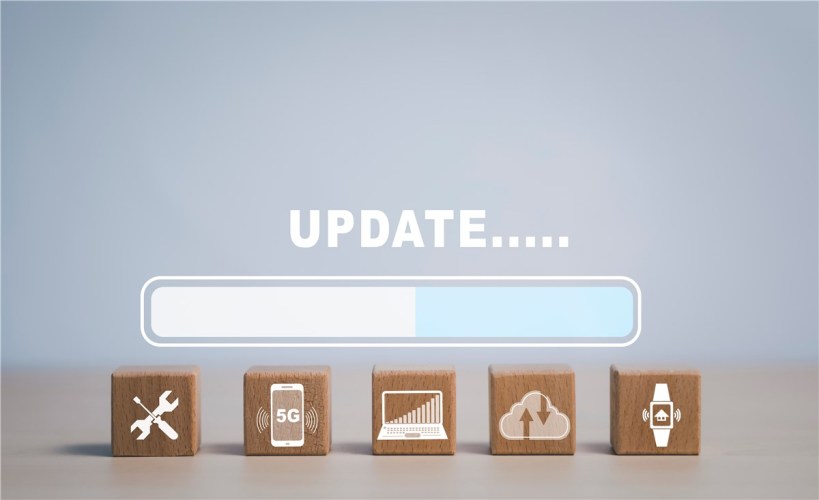 Graphic example of a software or firmware update