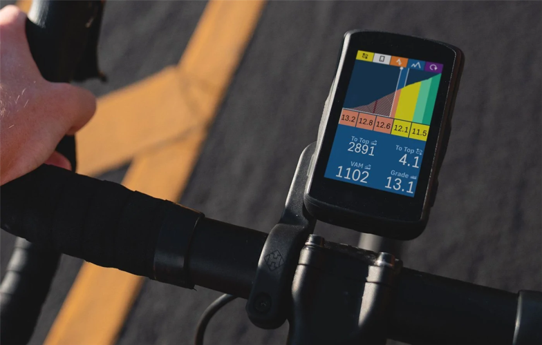 Bicycle with attached connected fitness device