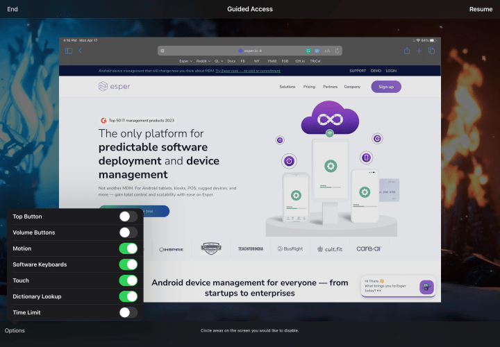 Guided Access on iPhone setup