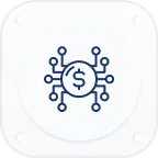 A white button with a dollar sign on it.