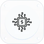 A black and white picture of a square with a dollar sign on it.