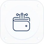 A blue and white icon of a sink.