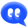 A thumbs up icon on a blue background.