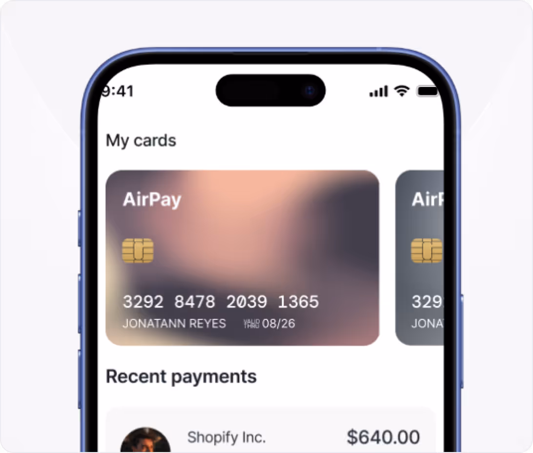 AirPay webflow template image