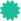 Turquoise gear icon with eight teeth and a six-pointed star-shaped hole in the center.