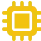 Yellow computer microchip icon with black circuit lines.