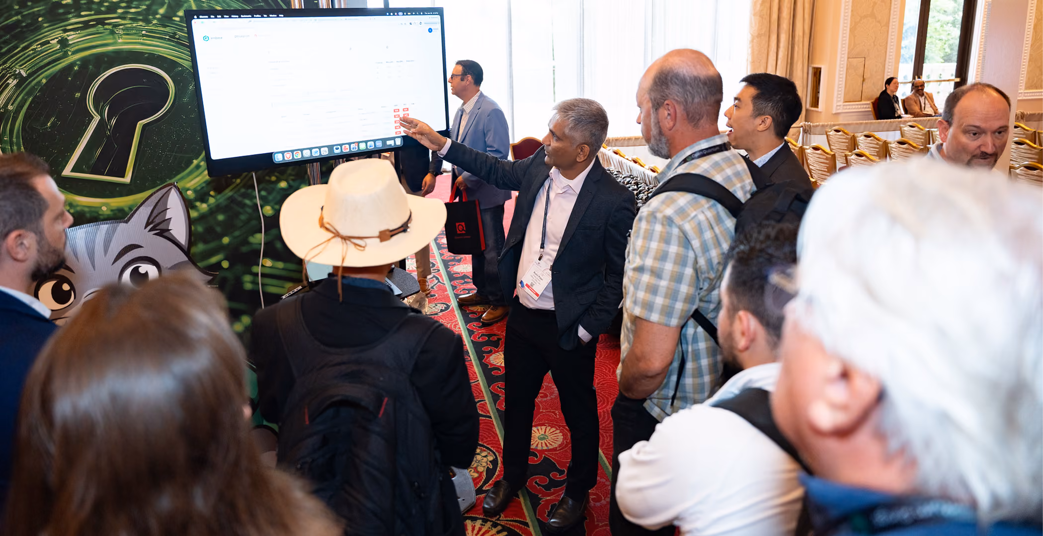 enQase booth demo on the show floor