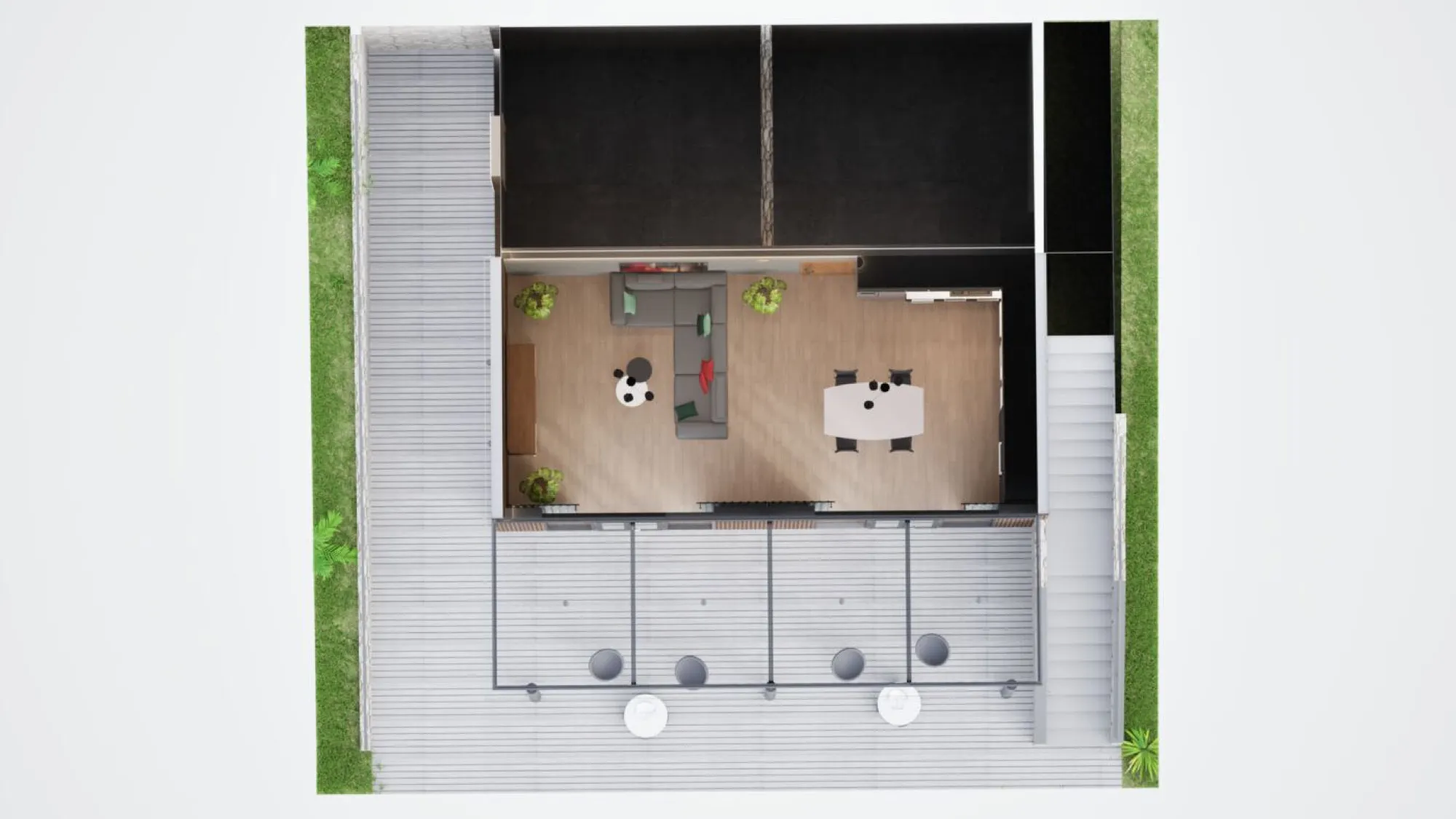 Villa 1 floor plan, level 1