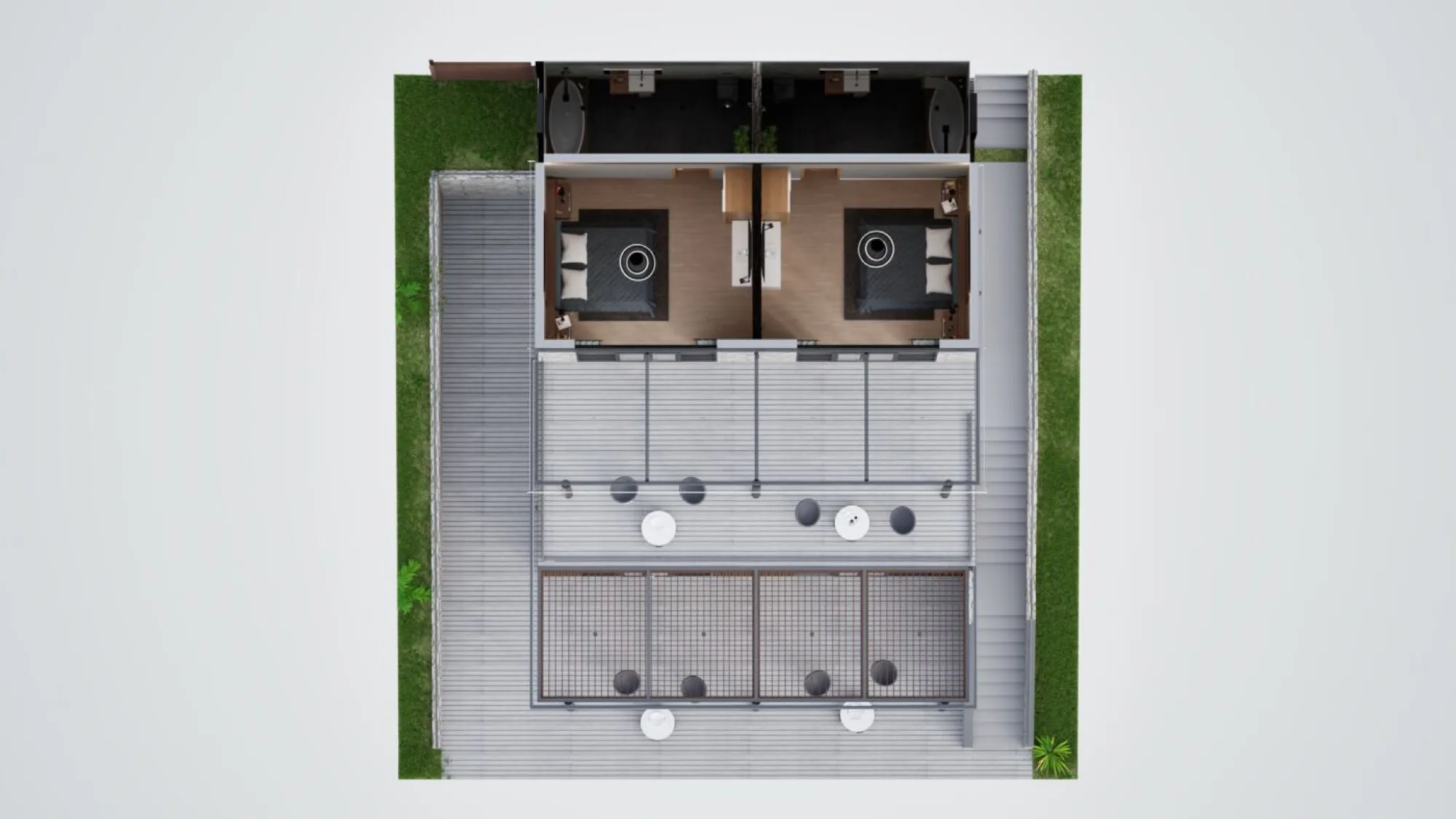 Villa 1 floor plan, level 2