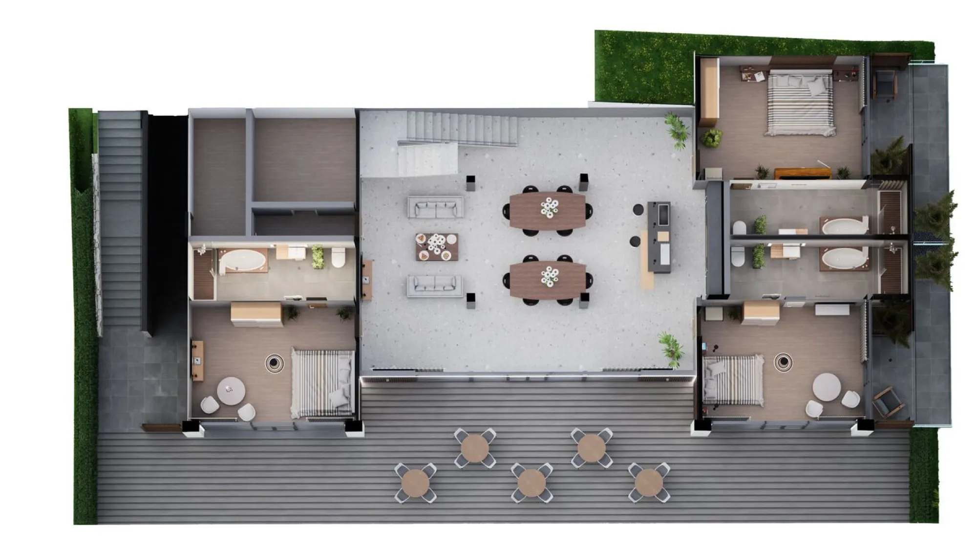 Villa 3 floor plan, ground floor