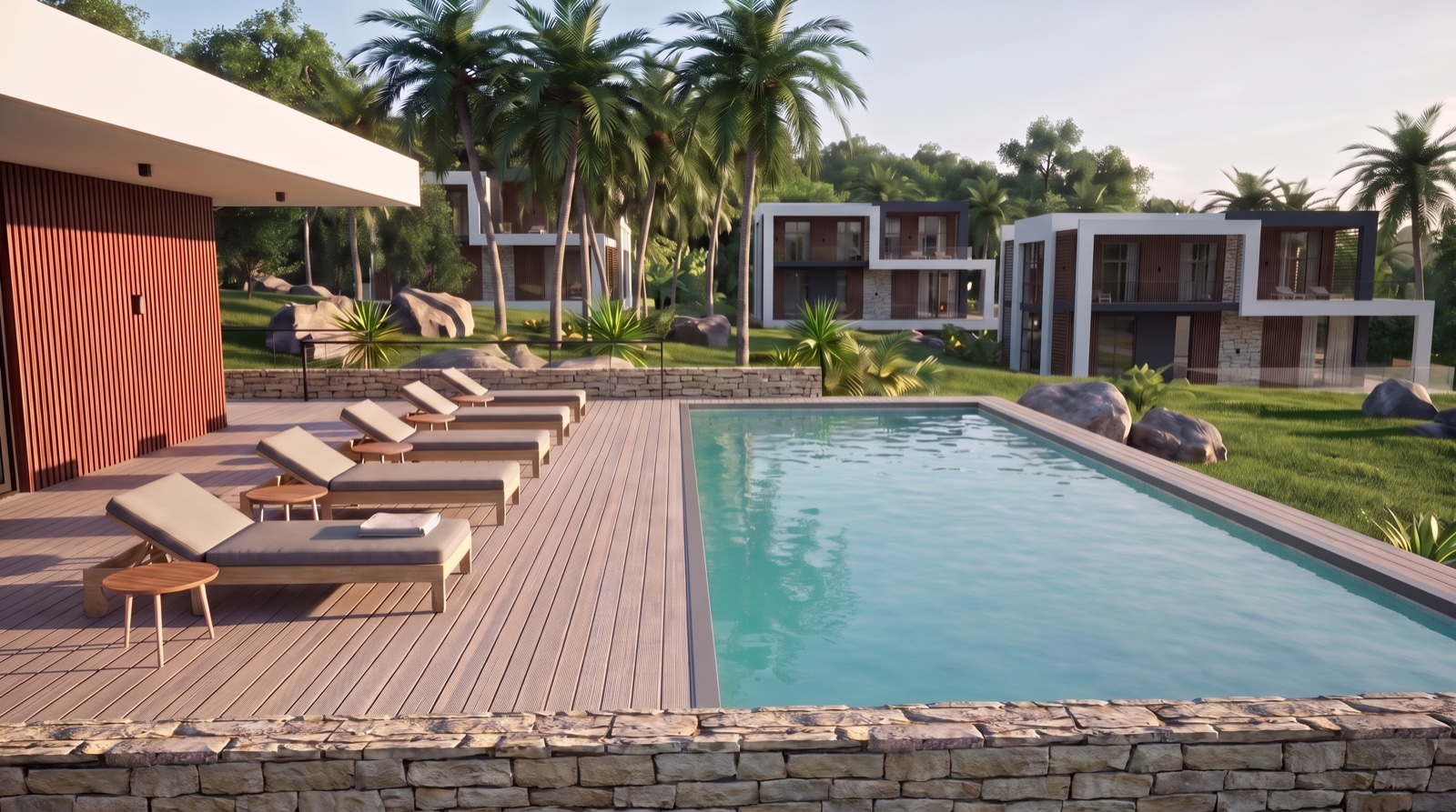 Villa 1 rooftop pool deck