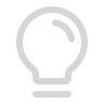 Simple black outline icon of a lightbulb.