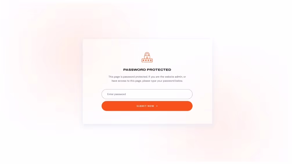 paasword protected page