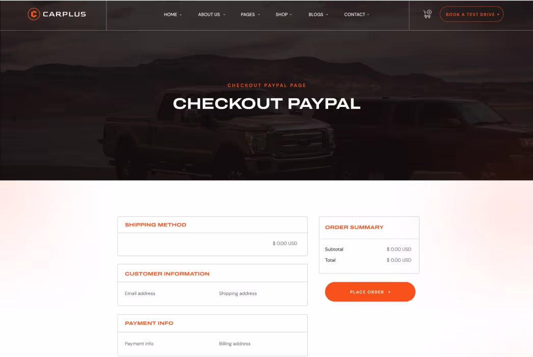 paypal-checkout page