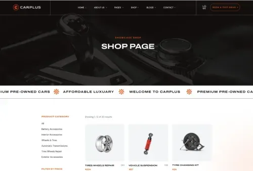 shop page