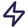 Stylized lightning bolt icon symbolizing energy or electricity.