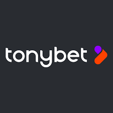Tonybet company logo with stylized text and a two-color abstract icon.
