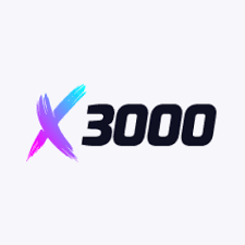 Logo featuring a stylized 'X' in purple and blue gradient followed by bold black text '3000'.