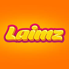 Colorful 3D-style reading 'Laimz' logo on a bright orange background.