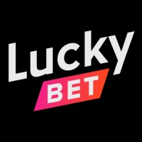 Text logo reading 'Lucky BET' with 'Lucky' in white and 'BET' in white on a pink and red angled background.