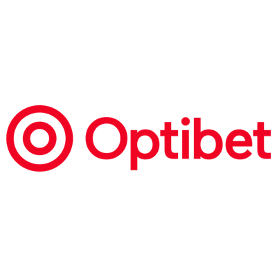 Optibet company logo with a circular target symbol featuring a red center dot.