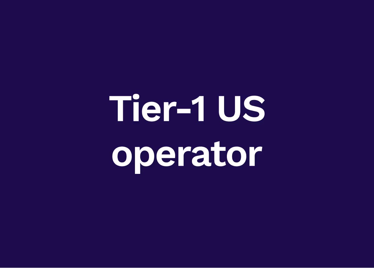 Tier-1 US operator