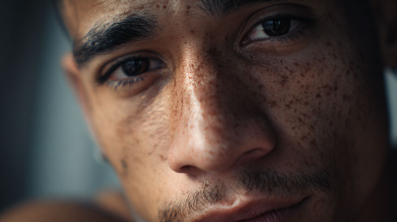 closeup up of man's face