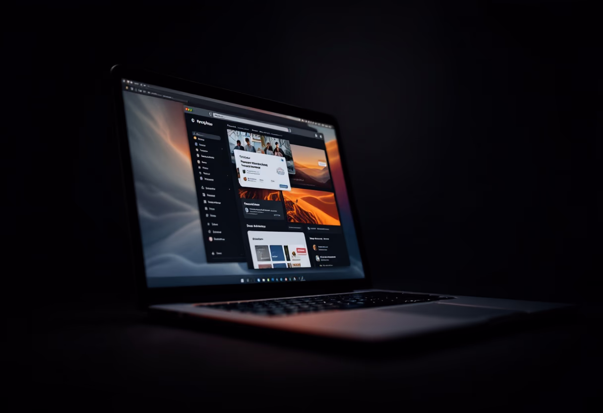 [interface] image of a computer showcasing educational software (for an edtech)