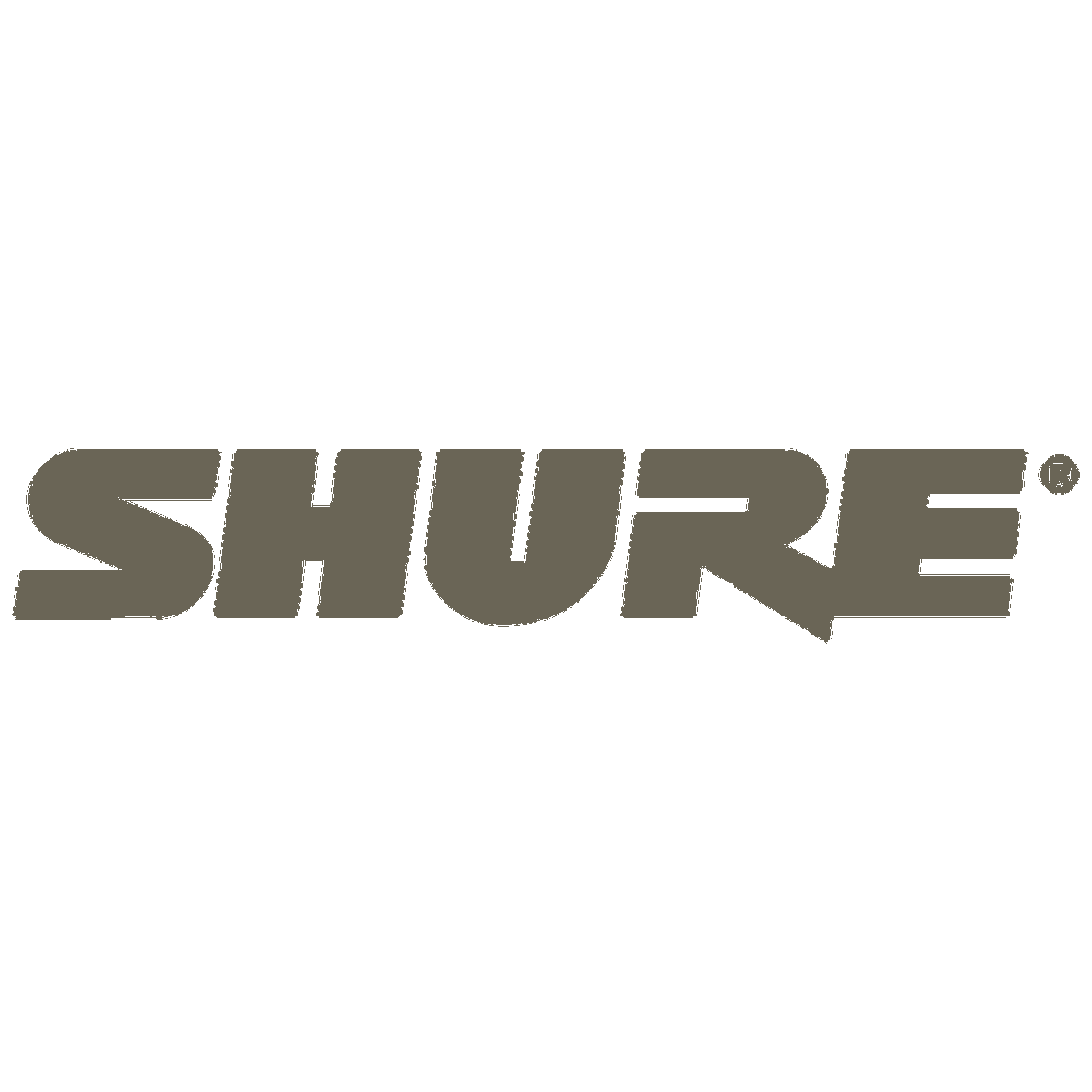 Shure logo in bold stylized letters.