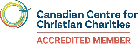 Logo of Canadian Centre for Christian Charities with text Accredited Member.