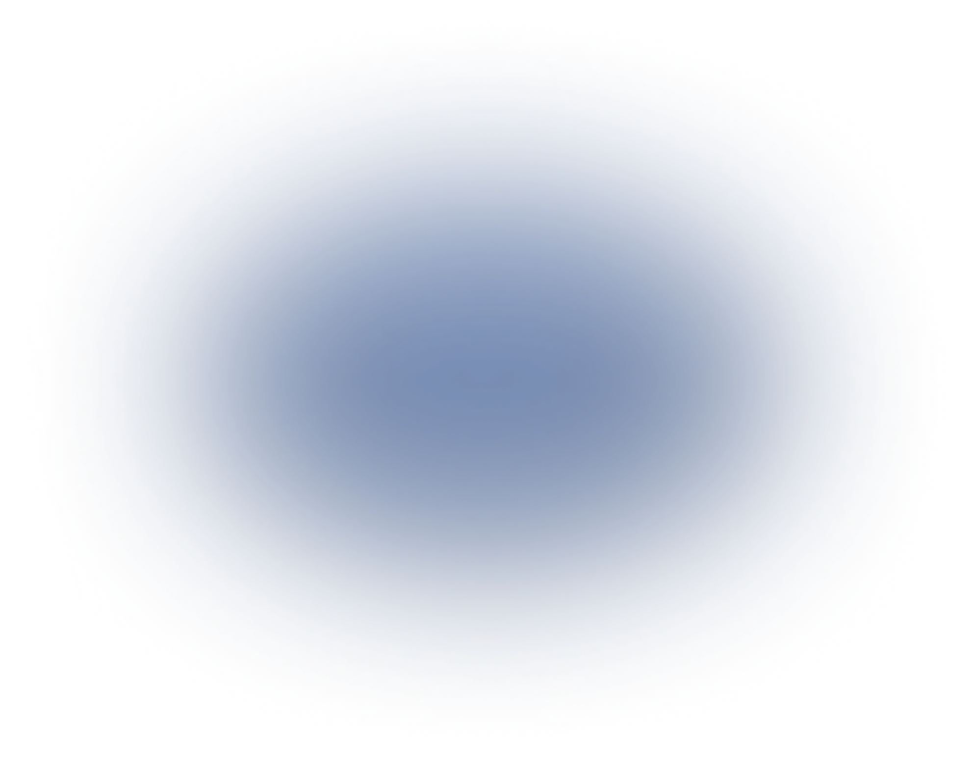Blue circular gradient with a glow effect fading outward on a transparent background.