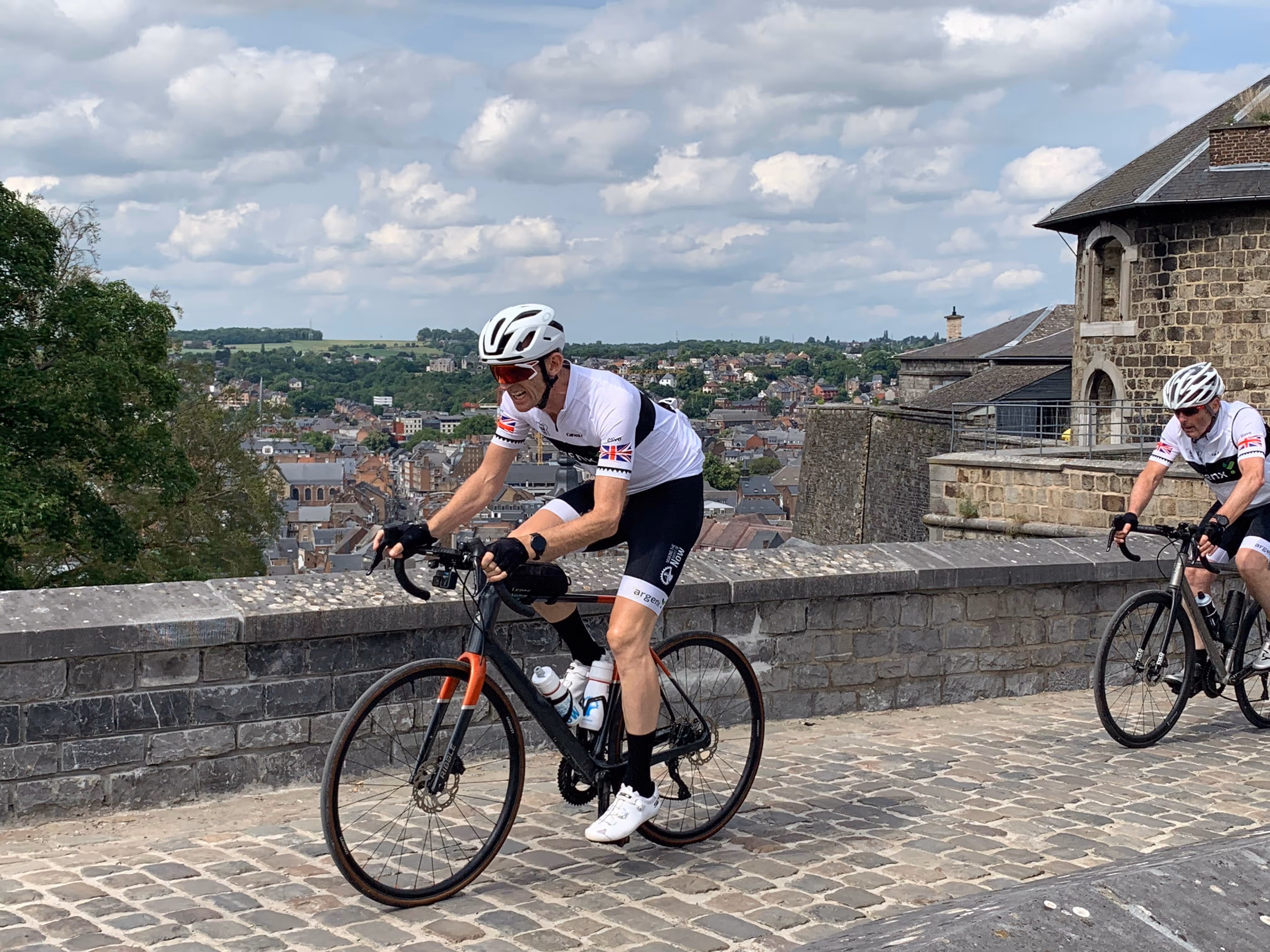 Photo of Clive Philips on a bike riding in France