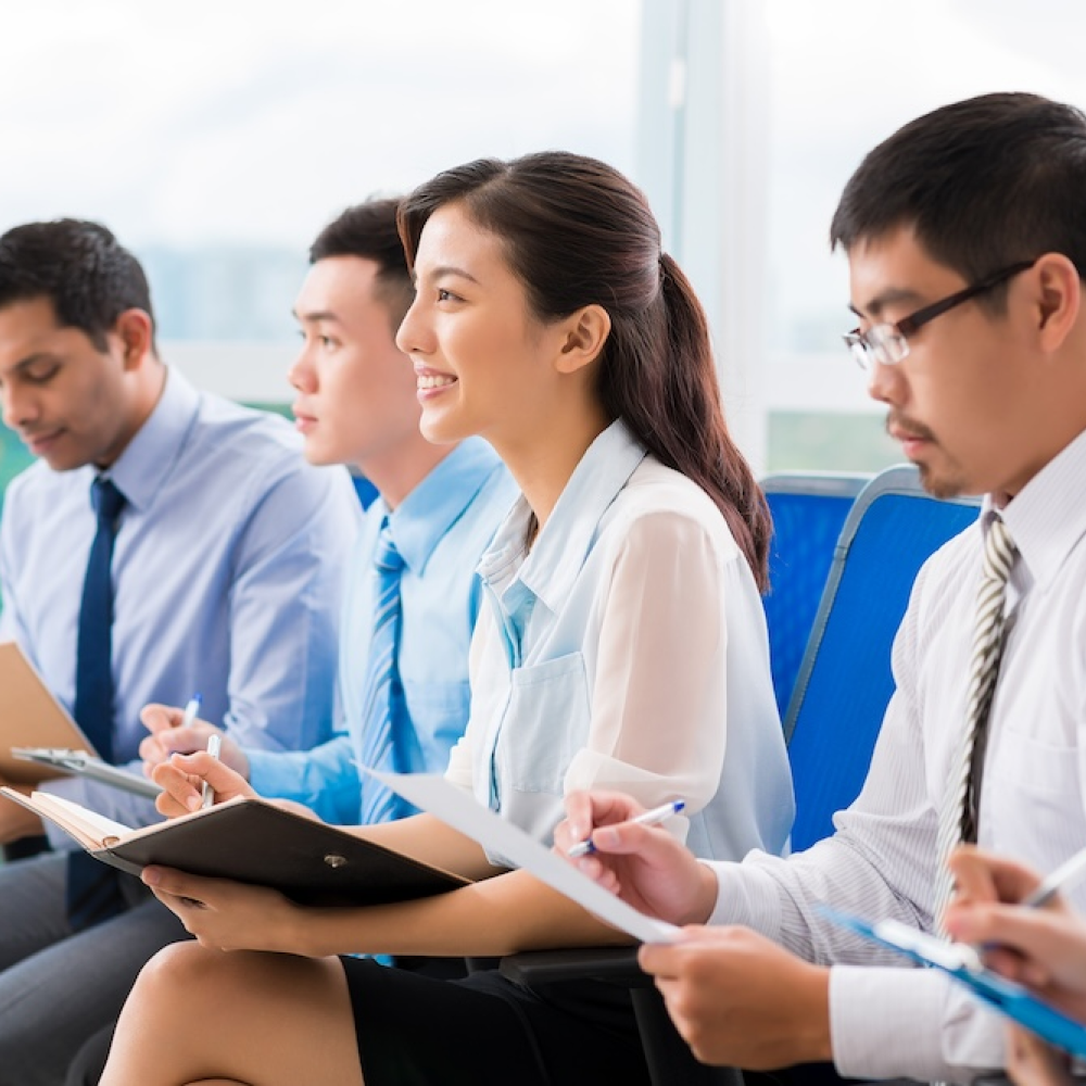 image of guest speaker at a conference (for a legal tech)