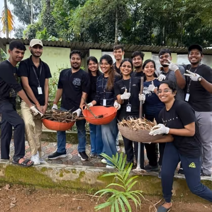 Young people doing community service