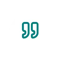 Symbol eines grünen Anführungszeichens auf weißem Hintergrund.